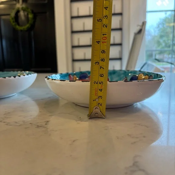 Bullocks Blue Ceramic Fish Plate Hand painted Italy Whimsical 8.5" Cottage Beach - Picture 7 of 7